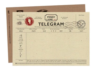 Send Greetings by Telegram - Penny Lane